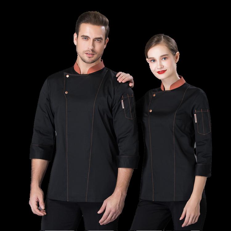 High Quality Winter Long Sleeve Fashion Restaurant Chef Coat Uniform Western Hotel Uniform Formal Restaurant Uniform