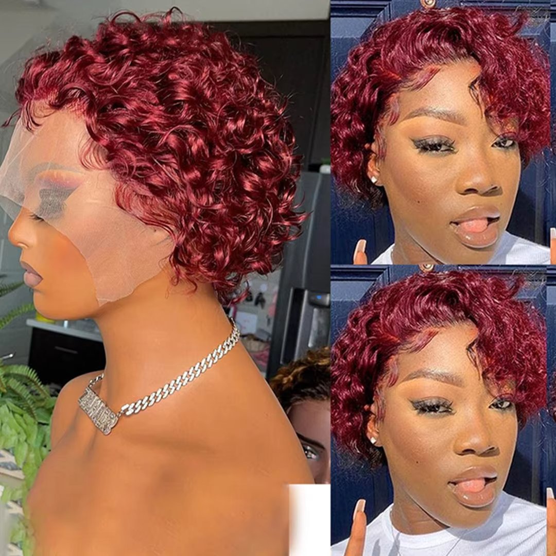Popular European And American African Short Curly Hair Wig Wool Roll Various Colors African Women Short Elf Curly Hair Wig