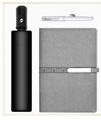Corporate Gift Souvenirs Customized Logo For Guests Notebook Journal With Pen And Flask Umbrella USB Power Bank